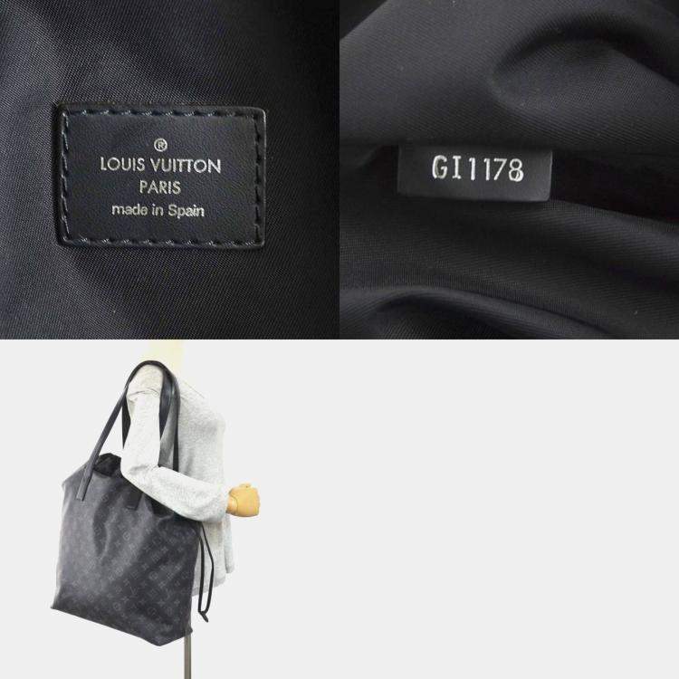 Pre Owned Louis Vuitton Handbag Monogram Eclipse Cabas Light Black