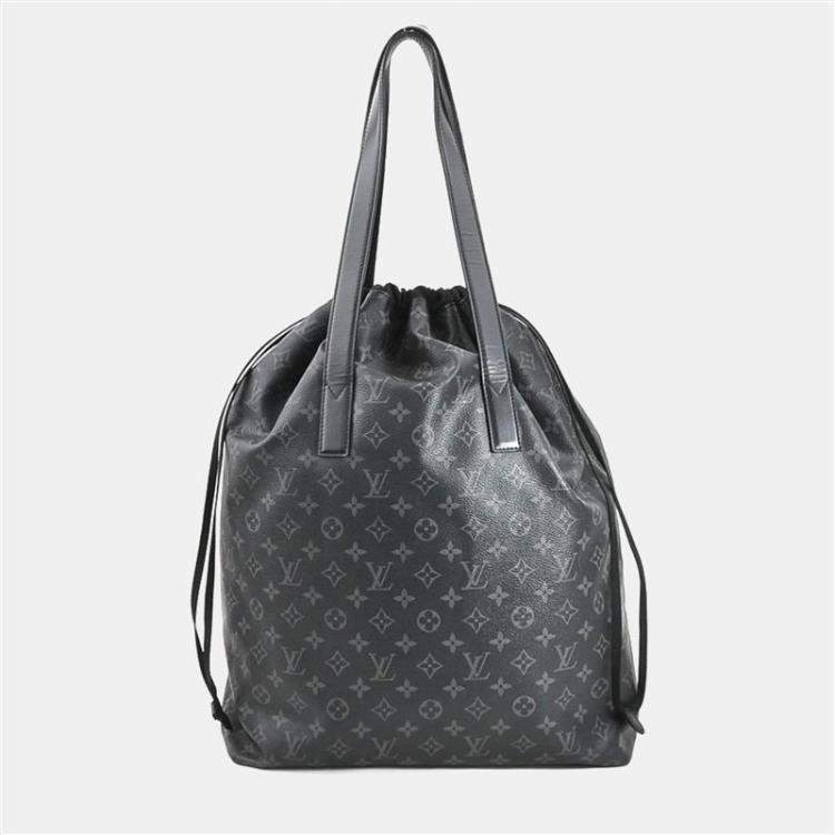 Pre Owned Louis Vuitton Handbag Monogram Eclipse Cabas Light Black
