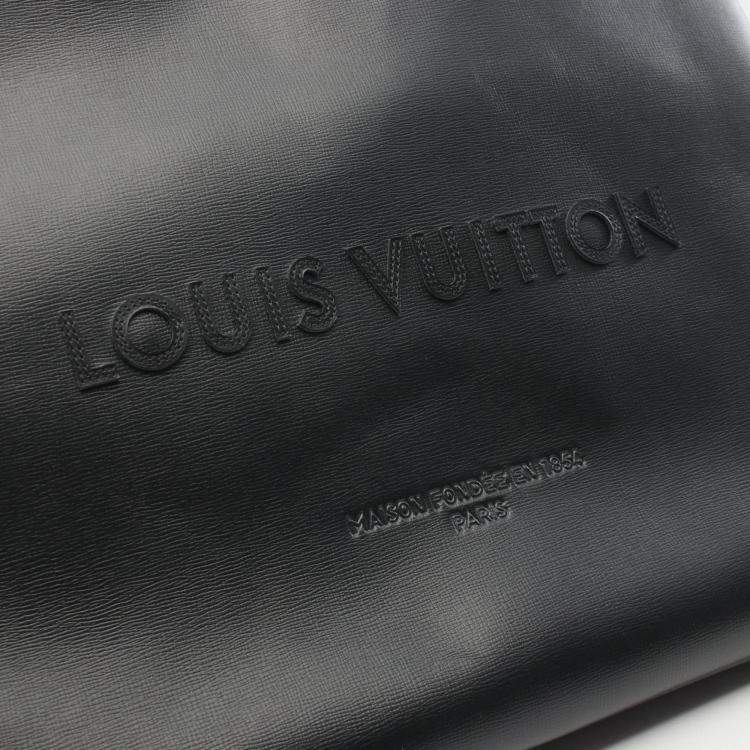Pre Owned Louis Vuitton Shopper Tote Mm Bag Leather Black