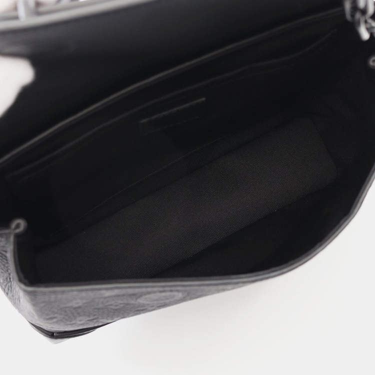 Pre Owned Louis Vuitton Steamer Pm Handbag Leather Monogram Taurillon Black