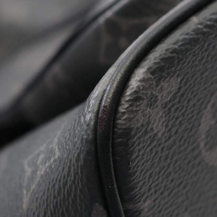 Pre Owned Louis Vuitton Montsouris Rucksack Coated Canvas And Leather Monogram Eclipse Black