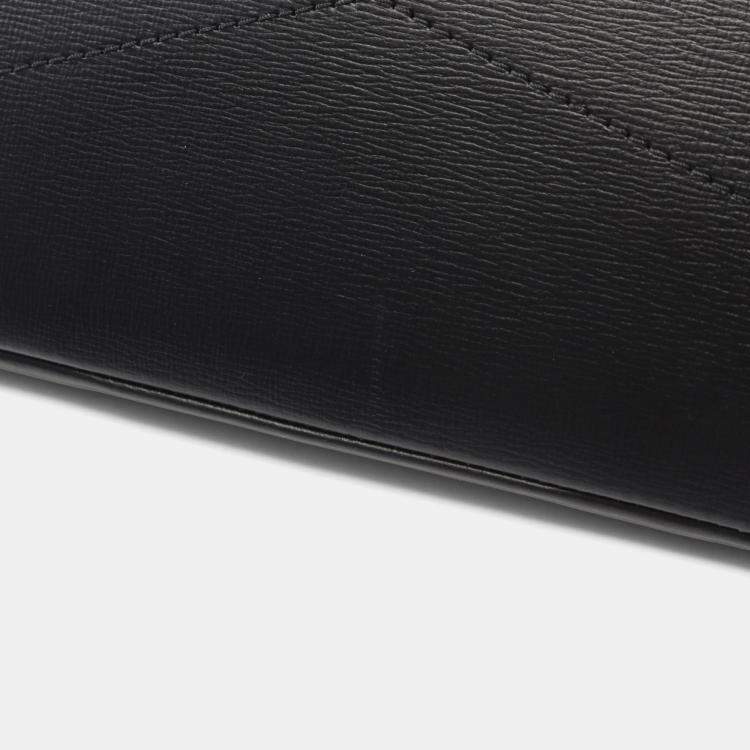 Pre Owned Louis Vuitton Shopper Tote Mm Bag Leather Black