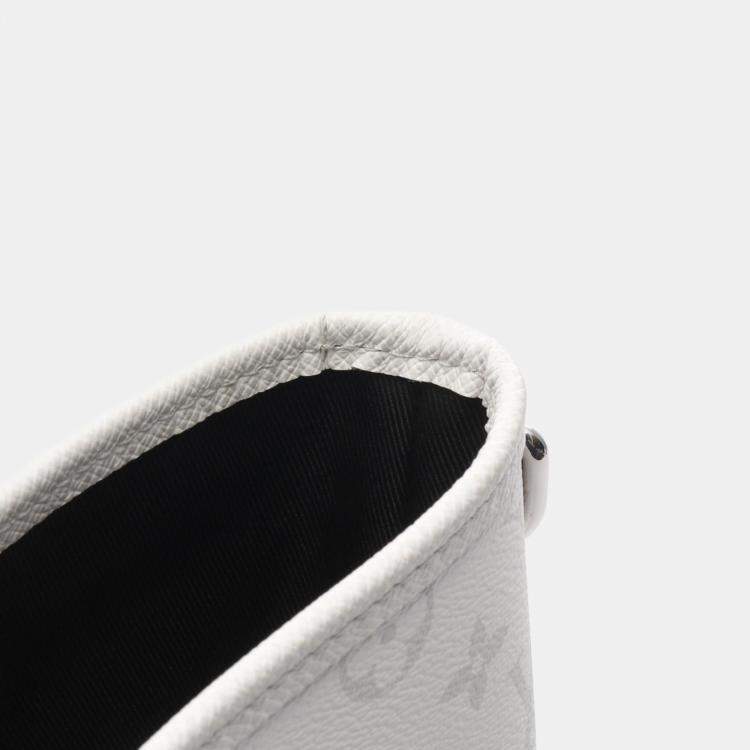 Pre Owned Louis Vuitton Weekend Tote Nm Coated Canvas And Leather Taiga Rama Bag White