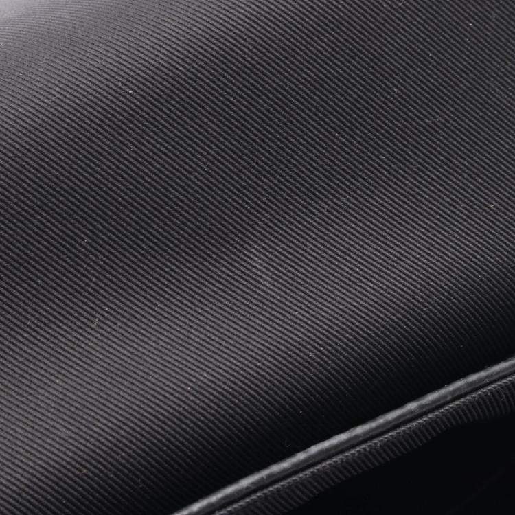 Pre Owned Louis Vuitton Saumur Messenger Shoulder Bag In Coated Canvas And Leather Monogram Eclipse Black