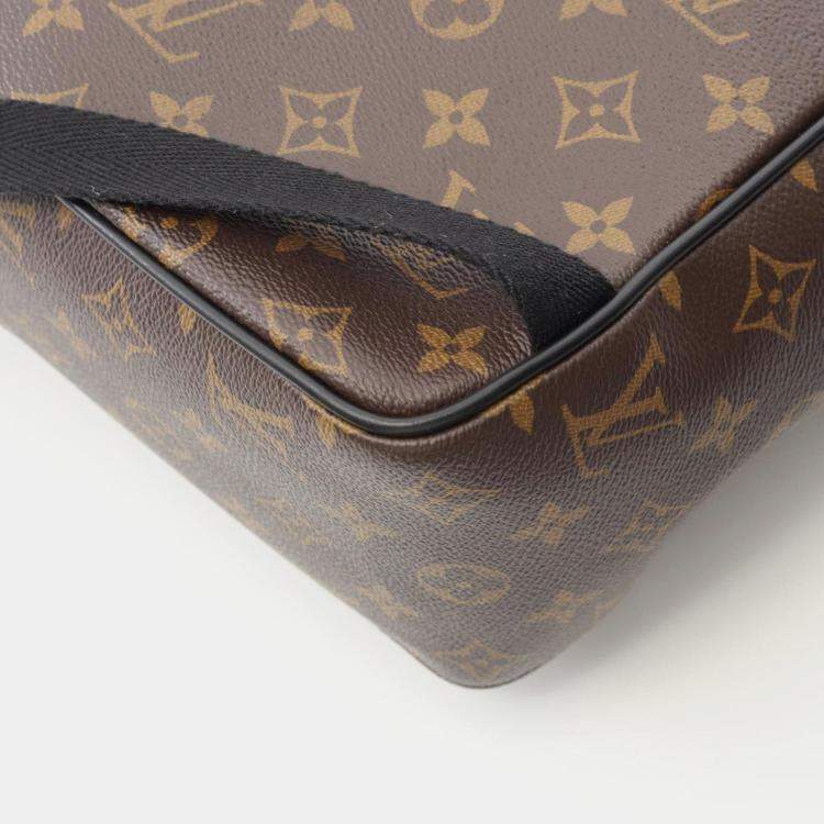 Pre Owned Louis Vuitton Josh Rucksack Coated Canvas And Leather Monogram Macassar Backpack Brown Black