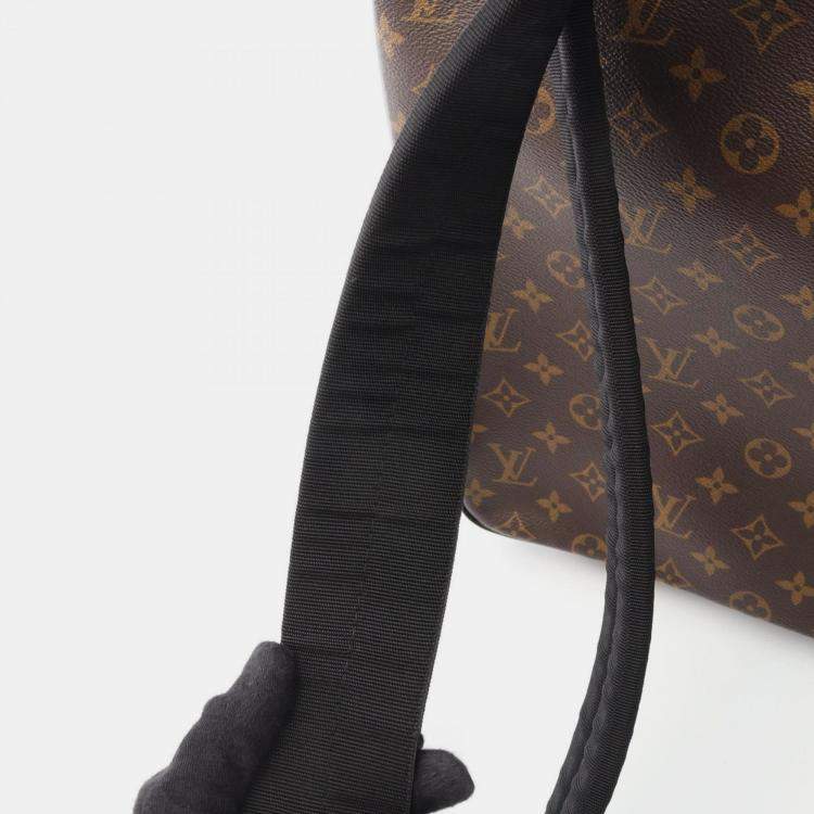 Pre Owned Louis Vuitton Josh Rucksack Coated Canvas And Leather Monogram Macassar Backpack Brown Black
