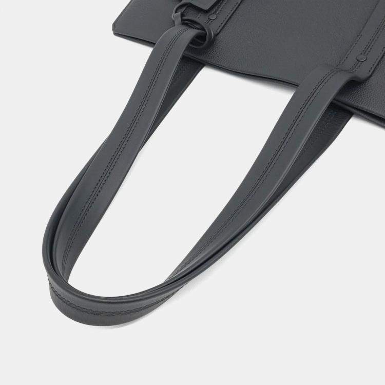 Pre Owned Louis Vuitton Black Leather Aerogram Tote Bag