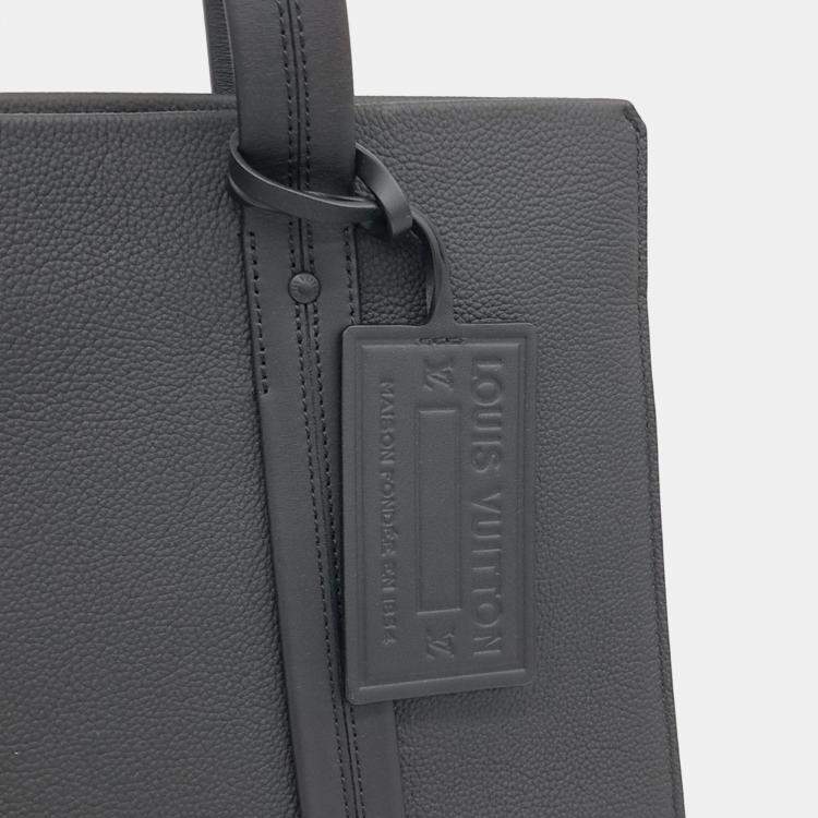 Pre Owned Louis Vuitton Black Leather Aerogram Tote Bag