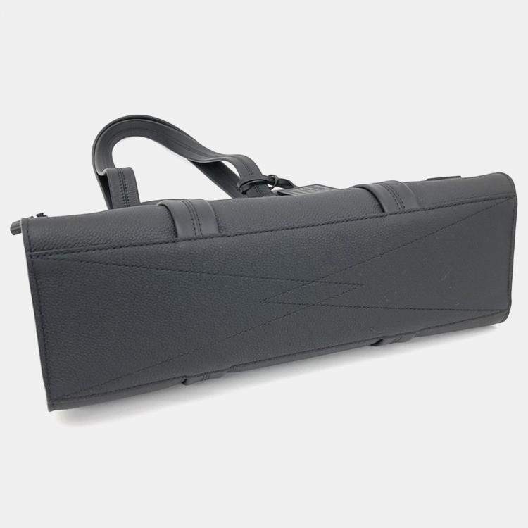 Pre Owned Louis Vuitton Black Leather Aerogram Tote Bag