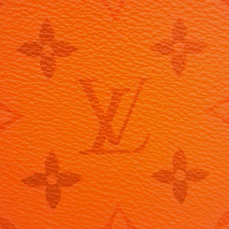 Pre Owned Louis Vuitton Orange Coated Canvas Eclipse Pochette Voyage MM
