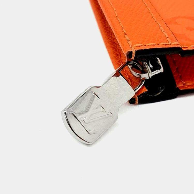 Pre Owned Louis Vuitton Orange Coated Canvas Eclipse Pochette Voyage MM