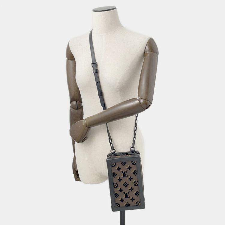 Pre Owned Louis Vuitton Vertical Soft Trunk Noir Monogram / Toughtage