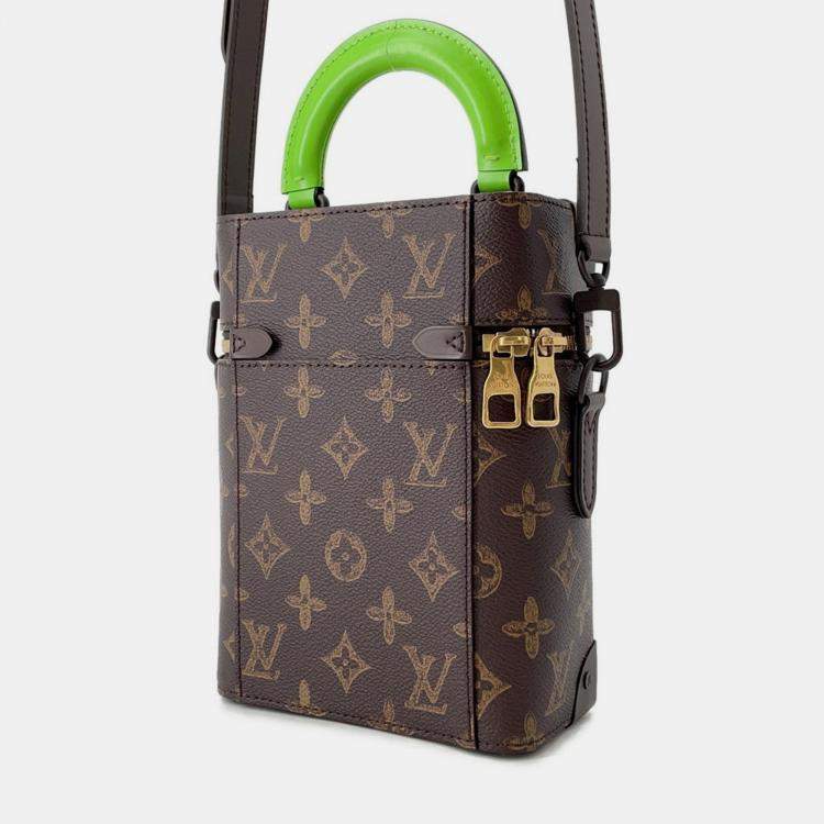 Pre Owned Louis Vuitton Vertical Box Trunk Green Monogram