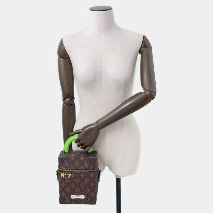 Pre Owned Louis Vuitton Vertical Box Trunk Green Monogram