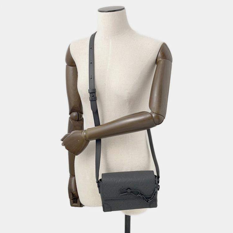 Pre Owned Louis Vuitton Steamer Wearable Wallet Noir Monogram Taurillon