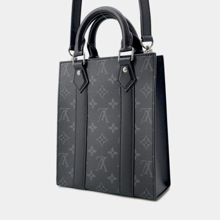Pre Owned Louis Vuitton Sac Plat Noir Monogram Eclipse Size Mini