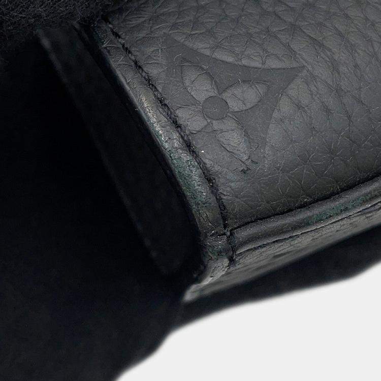 Pre Owned Louis Vuitton Sac Plat Black Monogram Taurillon