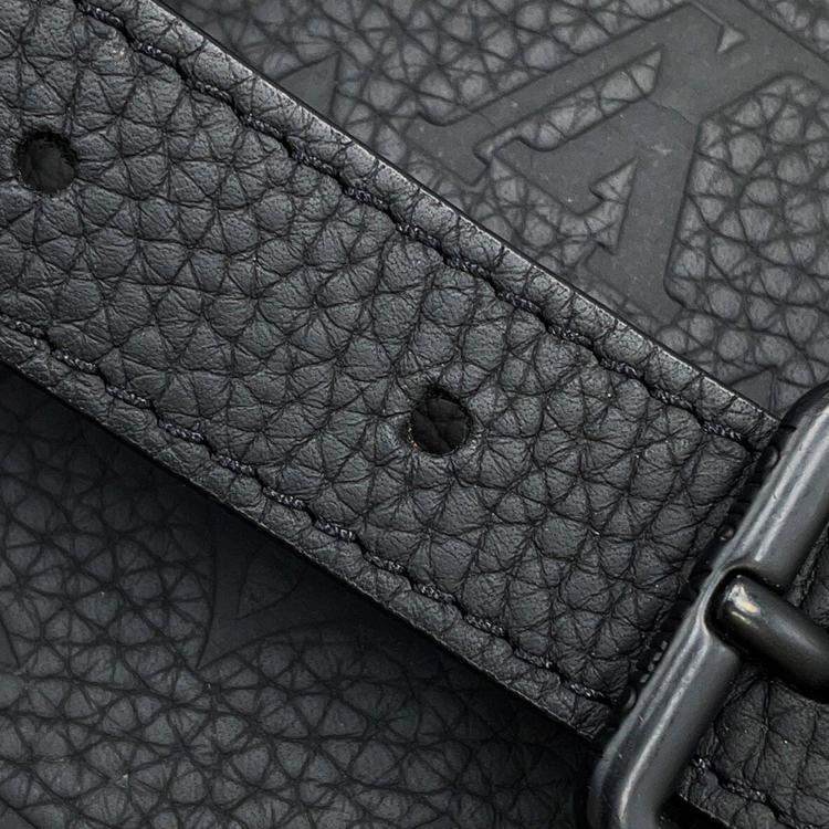 Pre Owned Louis Vuitton Sac Plat Black Monogram Taurillon