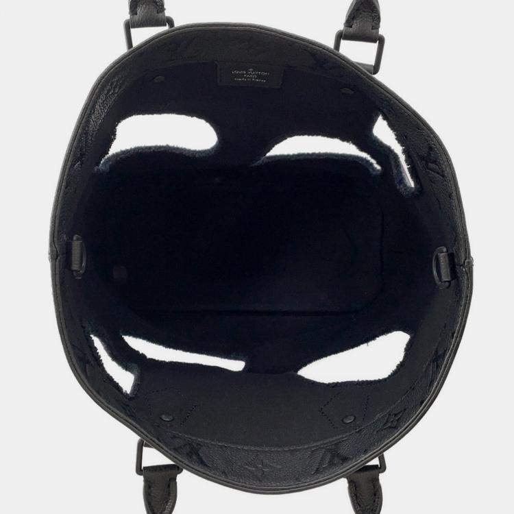 Pre Owned حقيبة لويس فيتون مع ثقوب نوار مونوجرام إمبريانت جلد بحجم بي إم