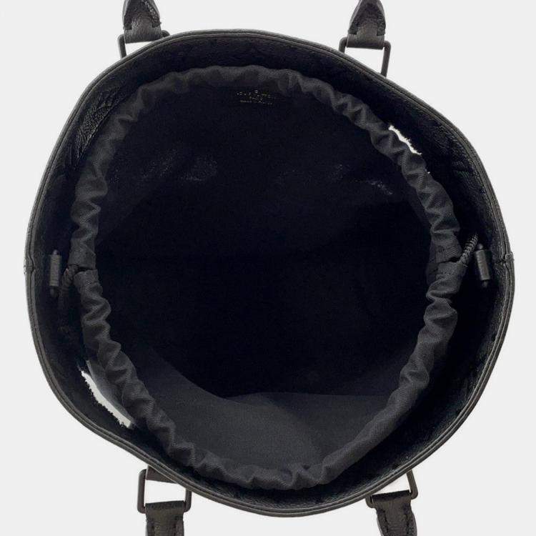 Pre Owned حقيبة لويس فيتون مع ثقوب نوار مونوجرام إمبريانت جلد بحجم بي إم