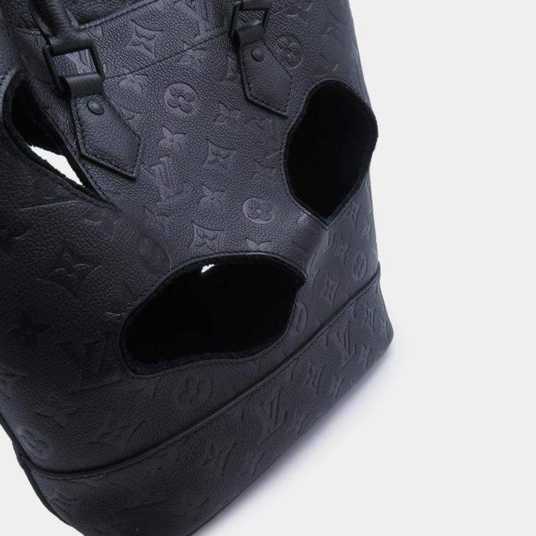 Pre Owned حقيبة لويس فيتون مع ثقوب نوار مونوجرام إمبريانت جلد بحجم بي إم