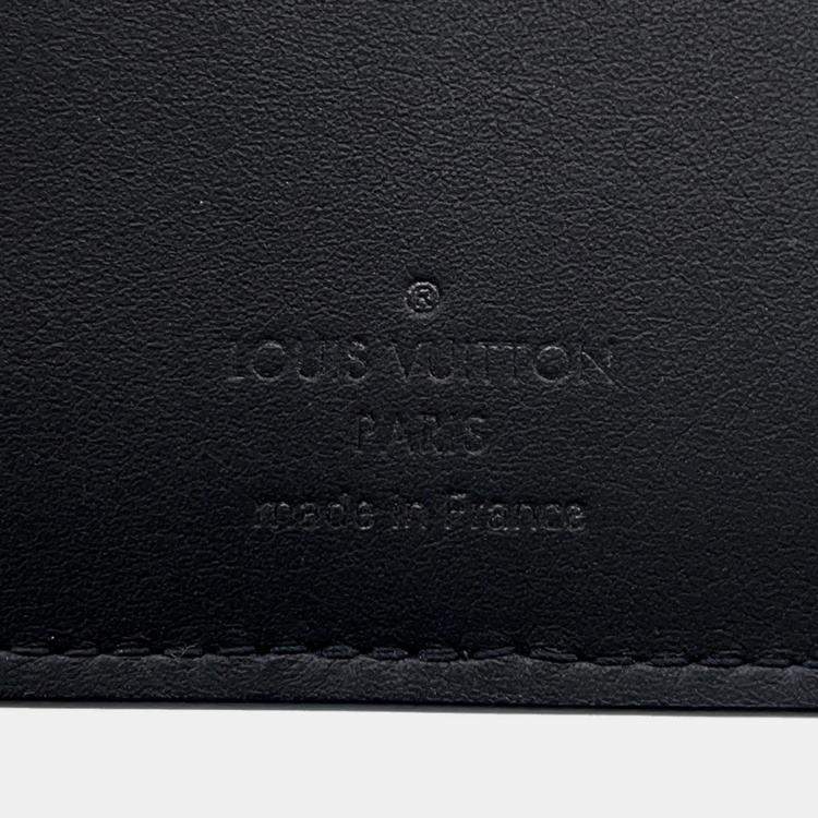 Pre Owned Louis Vuitton Portefeuille Brazza Noir Taurillon Leather/Monogram Pattern