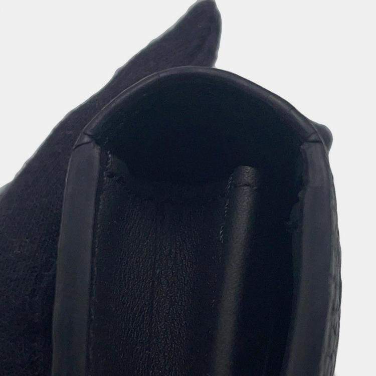 Pre Owned Louis Vuitton Portefeuille Brazza Noir Taurillon Leather/Monogram Pattern