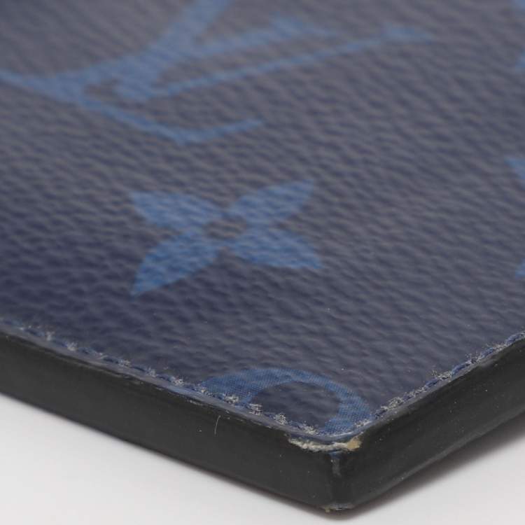 Pre Owned Louis Vuitton Monogram Cobalt Coin Card Holder