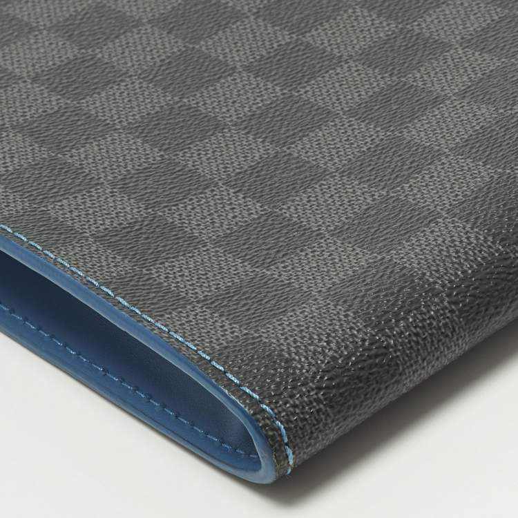 مملوكة مسبقًا Louis Vuitton Pochette Jour GM Blue Damier Graphite Canvas Pouch