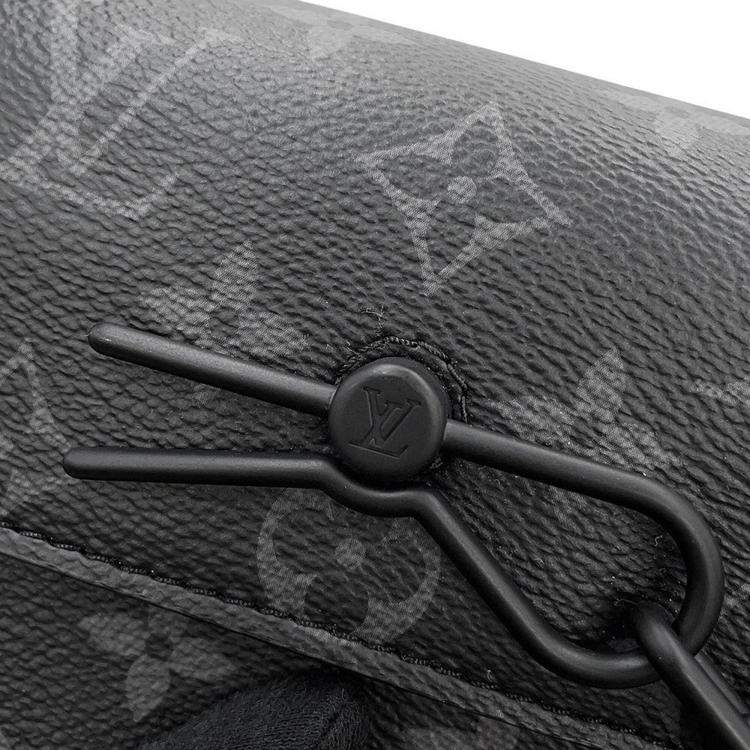 Pre Owned Louis Vuitton Steamer Wearable Wallet Black Monogram Eclipse