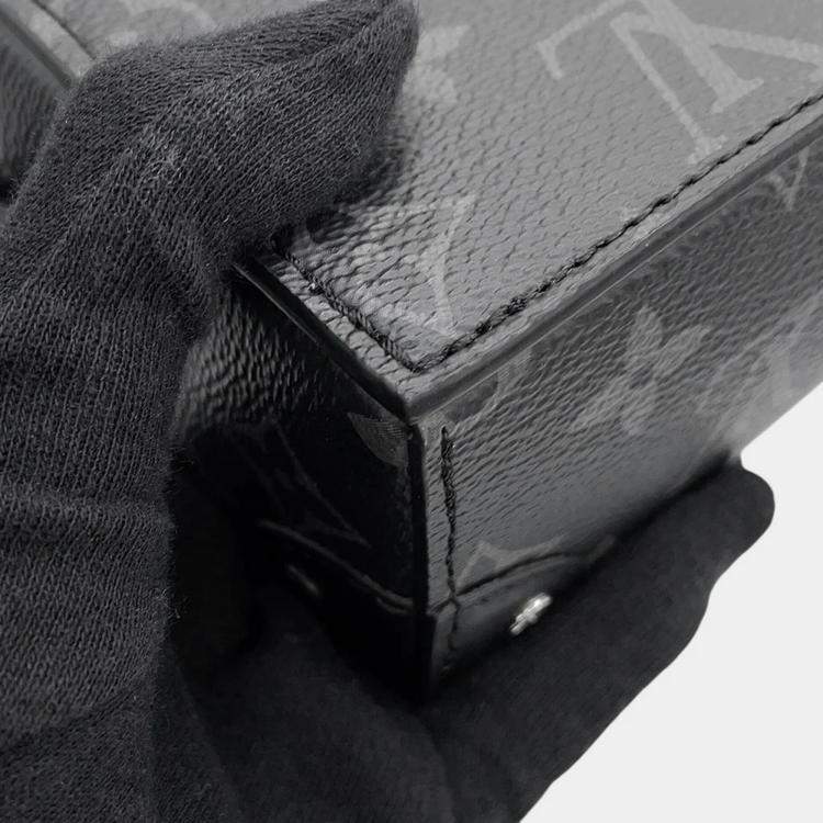Pre Owned Louis Vuitton Steamer Wearable Wallet Black Monogram Eclipse