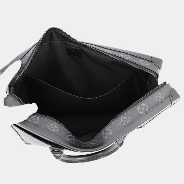 Pre Owned Louis Vuitton Soft Trunk Briefcase Noir Monogram Eclipse