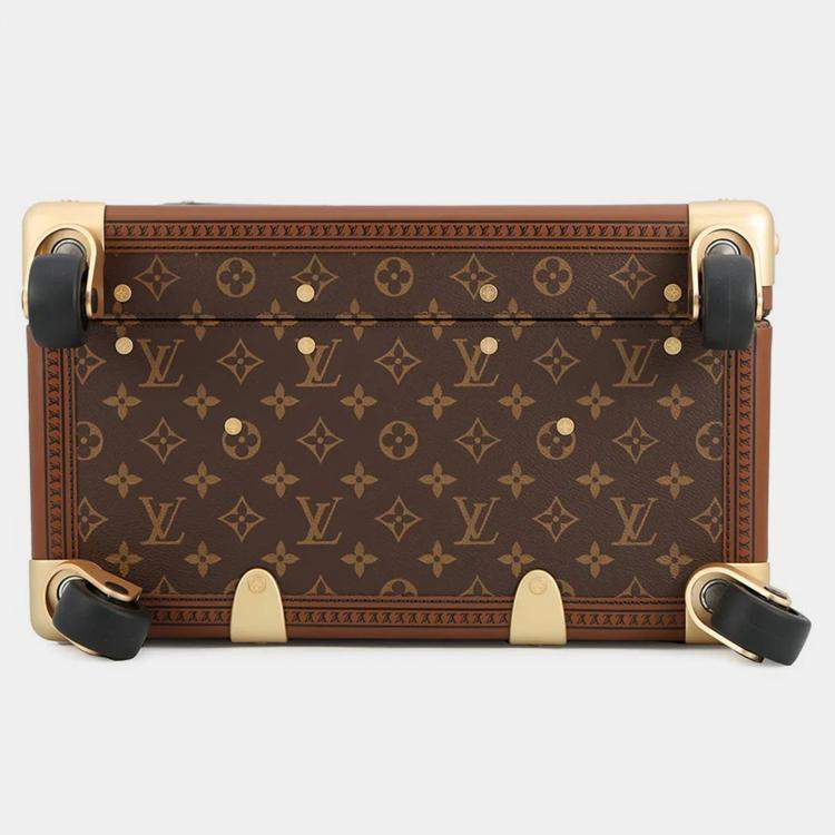 Pre Owned Louis Vuitton Suitcase Rolling Trunk Brown Monogram