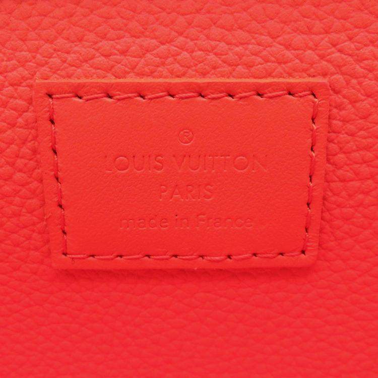 Pre Owned Louis Vuitton Bumbag Nv Orange Lv Aerogram Leather