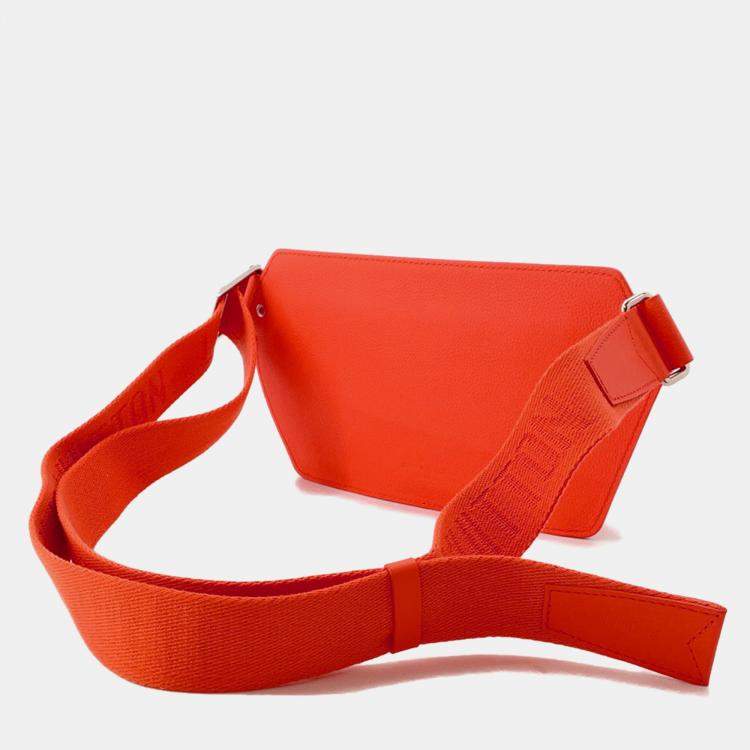 Pre Owned Louis Vuitton Bumbag Nv Orange Lv Aerogram Leather