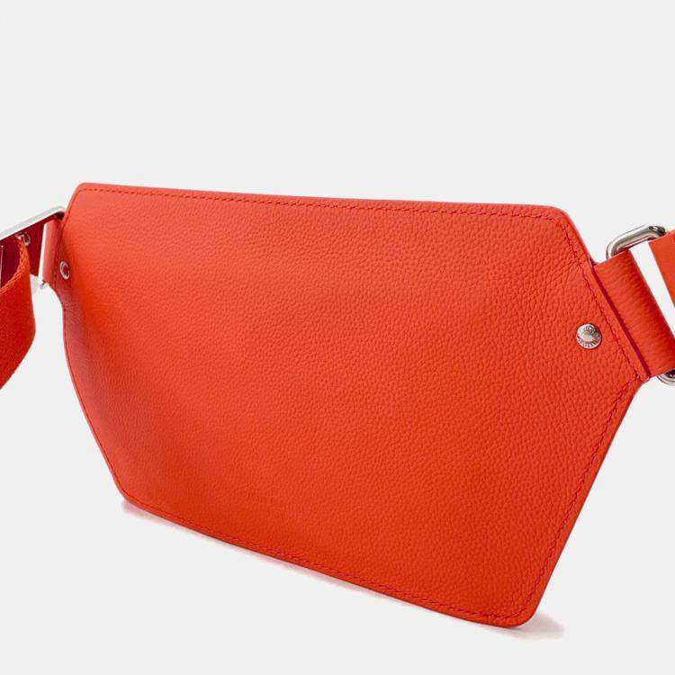 Pre Owned Louis Vuitton Bumbag Nv Orange Lv Aerogram Leather