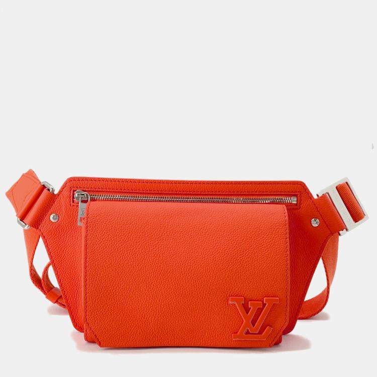 Pre Owned Louis Vuitton Bumbag Nv Orange Lv Aerogram Leather