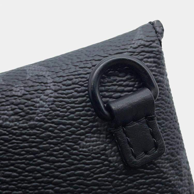 مملوكة مسبقًا Louis Vuitton Envelope/Pouch Noir Monogram Eclipse