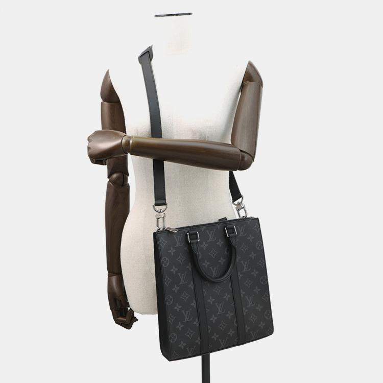 Pre Owned Louis Vuitton Sac Plat Noir Monogram Eclipse