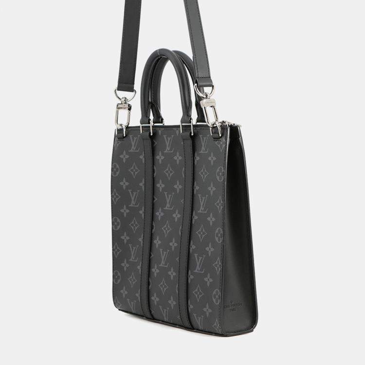 Pre Owned Louis Vuitton Sac Plat Noir Monogram Eclipse