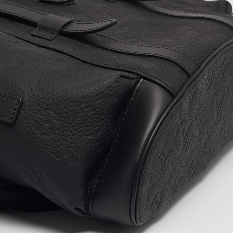 Pre Owned Louis Vuitton Christopher PM Black Empreinte Leather Backpack