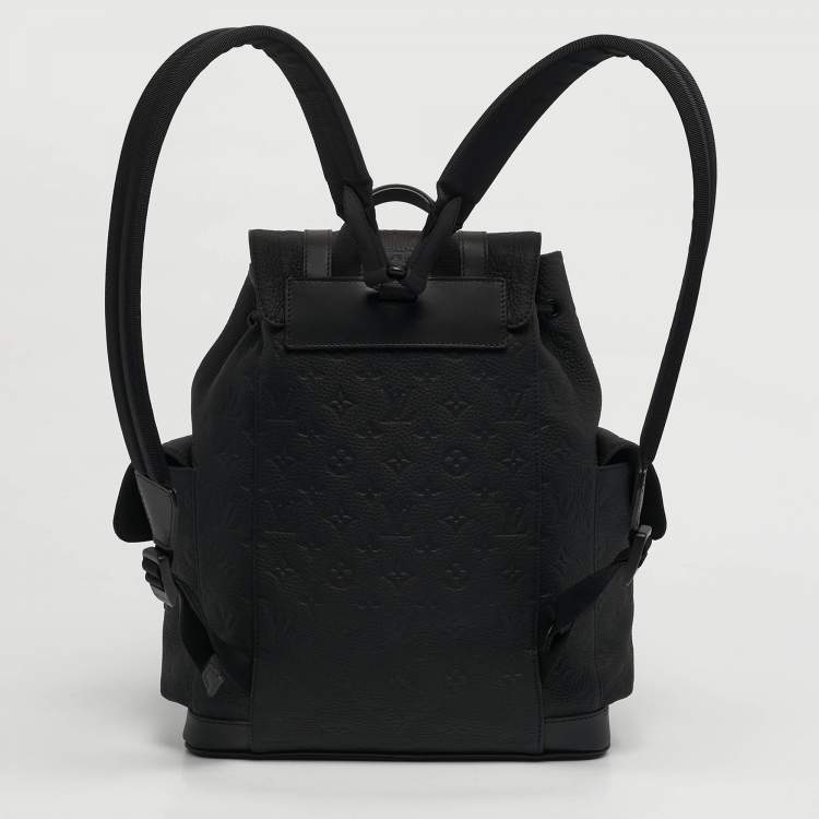 Pre Owned Louis Vuitton Christopher PM Black Empreinte Leather Backpack