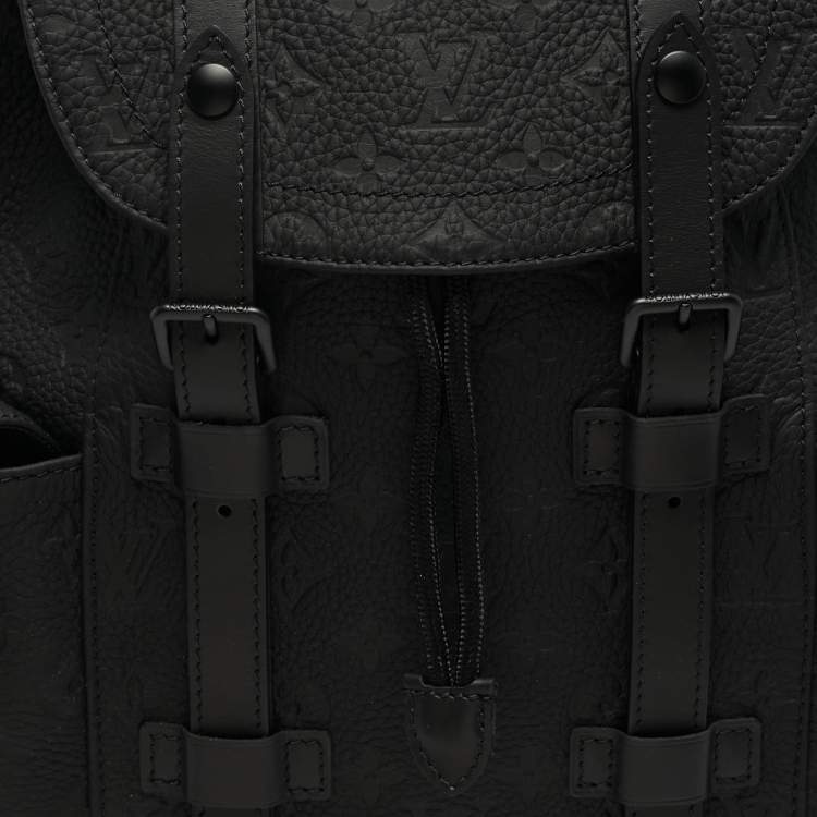 Pre Owned Louis Vuitton Christopher PM Black Empreinte Leather Backpack