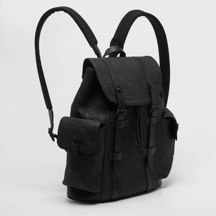 Pre Owned Louis Vuitton Christopher PM Black Empreinte Leather Backpack