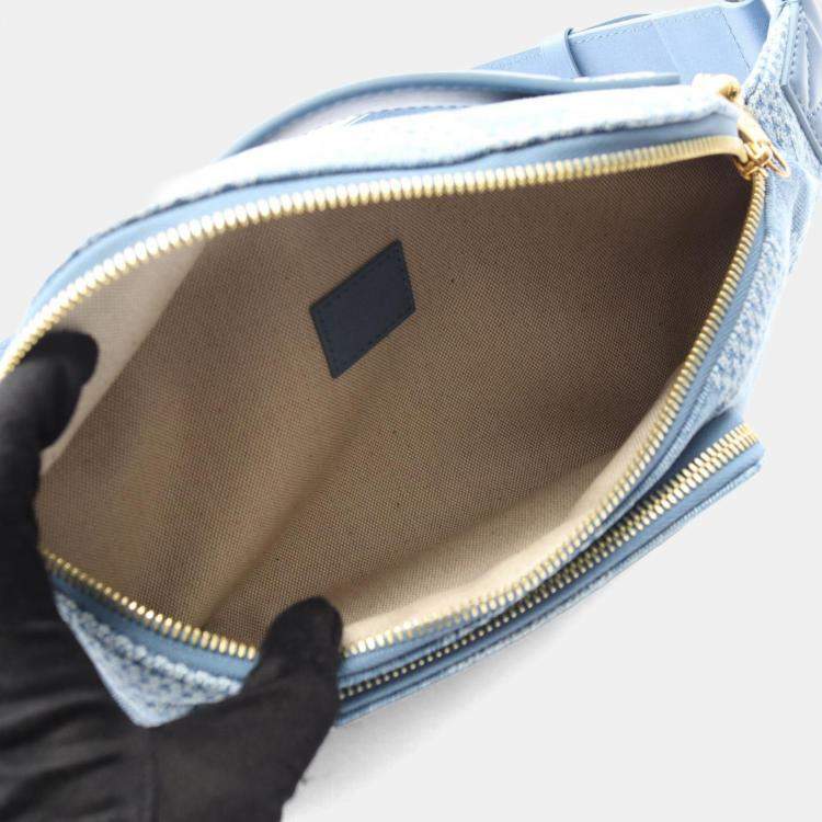 Pre Owned Louis Vuitton Rush Bum Bag Waist Body Denim Damier Blue
