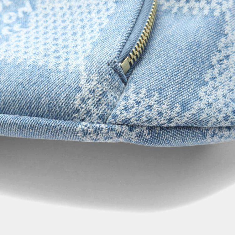 Pre Owned Louis Vuitton Rush Bum Bag Waist Body Denim Damier Blue