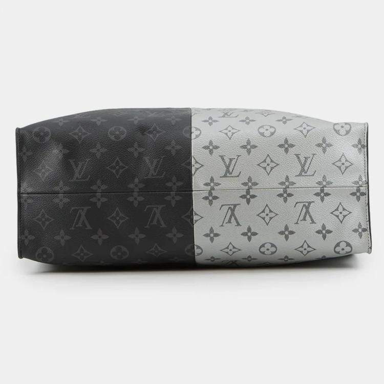 مملوكة مسبقًا Louis Vuitton Tote Noir/Silver Monogram Eclipse Split