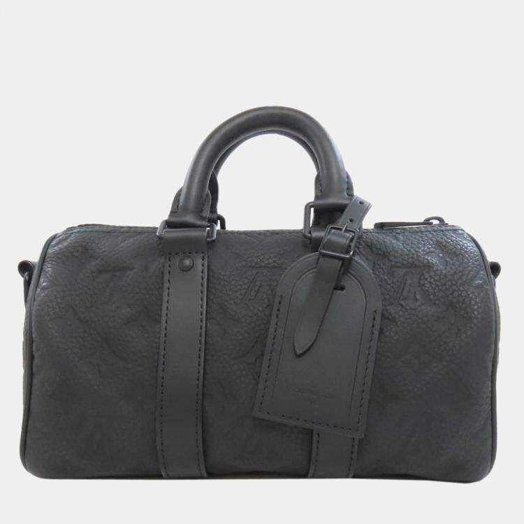 Pre Owned Louis Vuitton Keepall Bandouliere 25 Handbag In Taurillon Leather