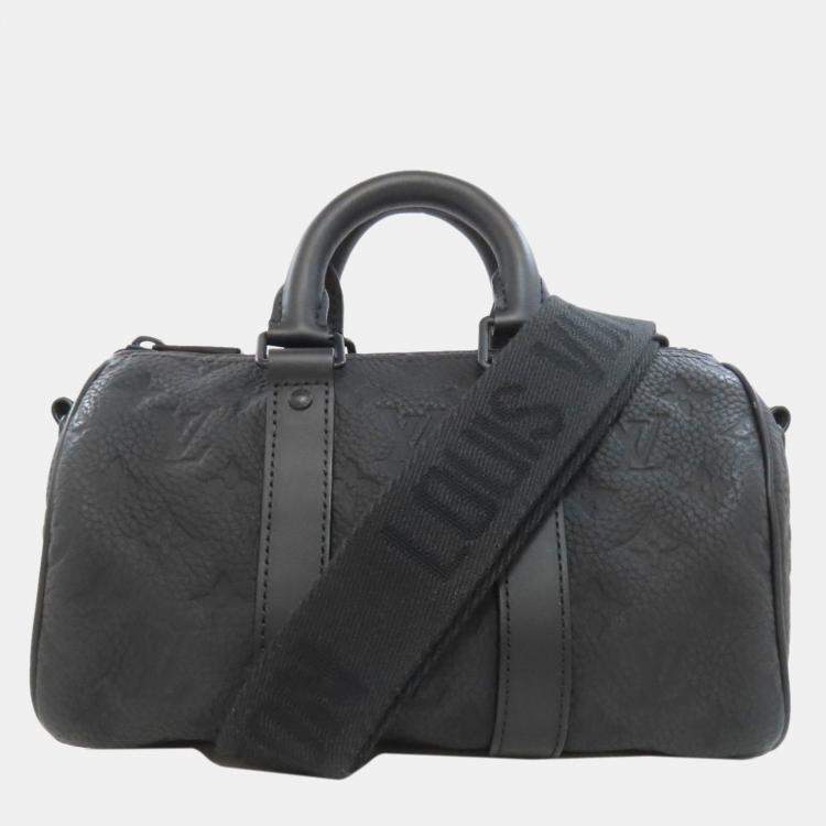 Pre Owned Louis Vuitton Keepall Bandouliere 25 Handbag In Taurillon Leather