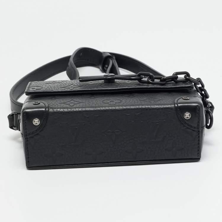 مملوكة مسبقًا Louis Vuitton Steamer Black Monogram Taurillon Leather Wearable Wallet